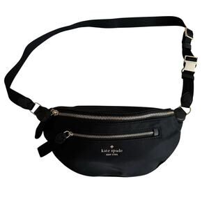 Kate Spade Black Nylon Crossbody Fanny Pack Minimal Chic